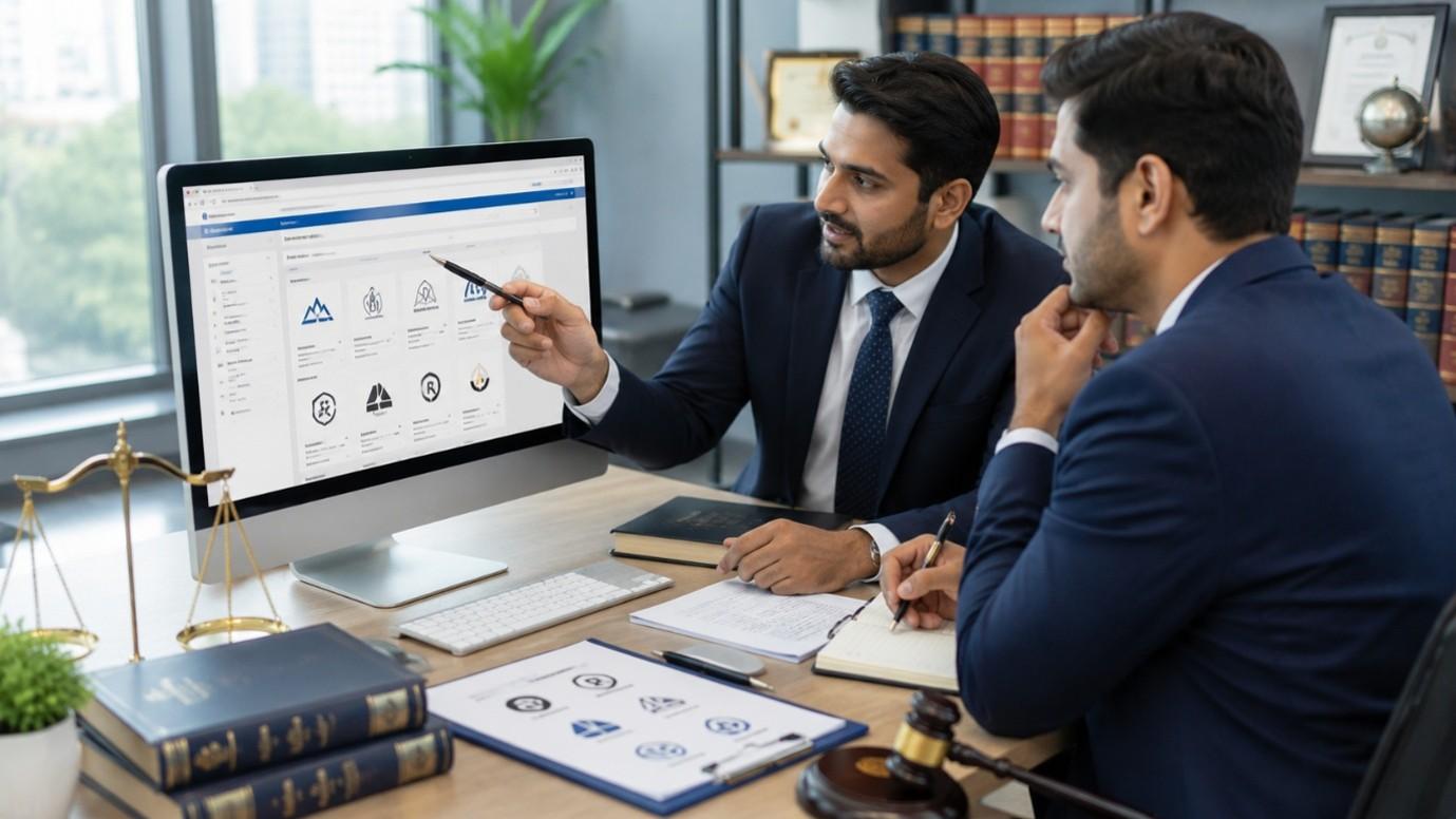 Indian lawyer conducting a trademark availability search before trademark registration in India.