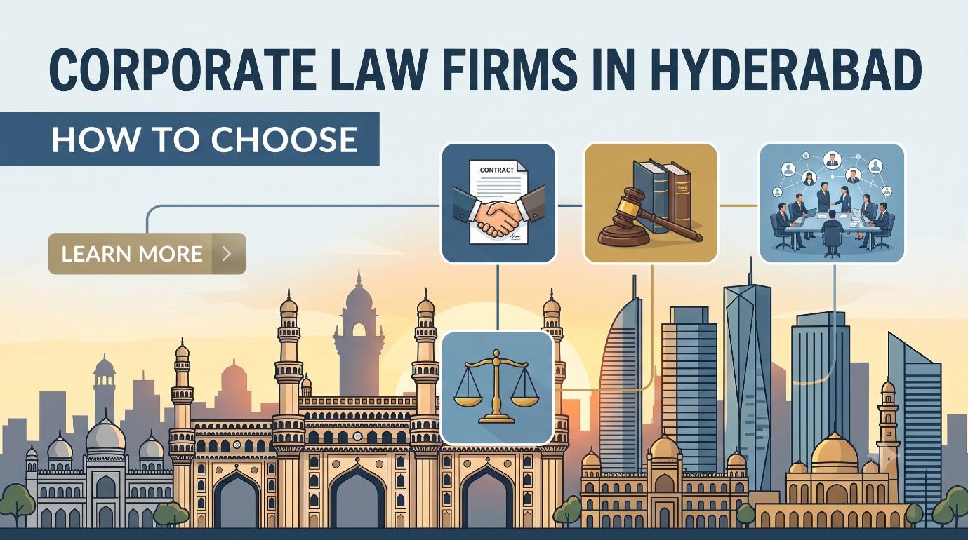 Corporate law firms in Hyderabad advising business clients.