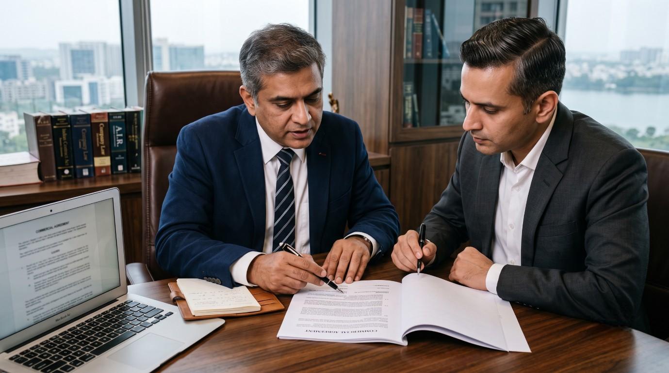 Corporate lawyer advising startup founders in Hyderabad