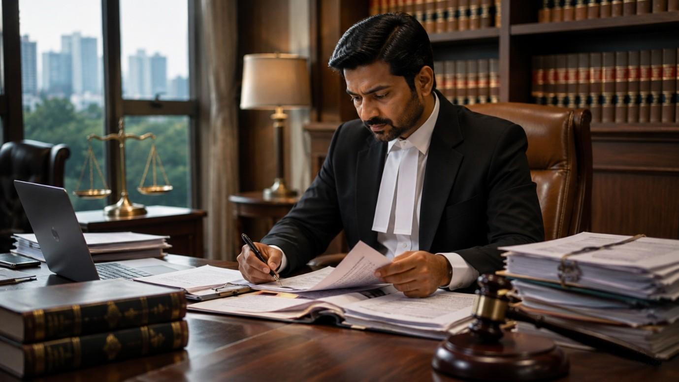 Criminal defence lawyer preparing a trial strategy in Hyderabad
