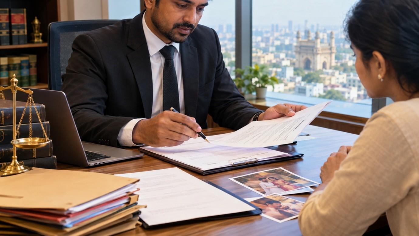 Family lawyer discussing mutual consent divorce settlement in Hyderabad
